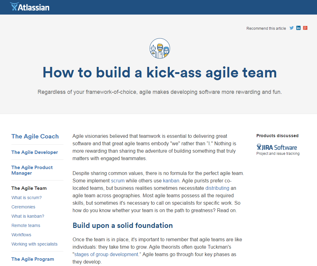 Atlassian evergreen content example