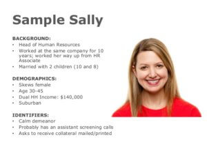 Customer Persona Development: Sample Sally